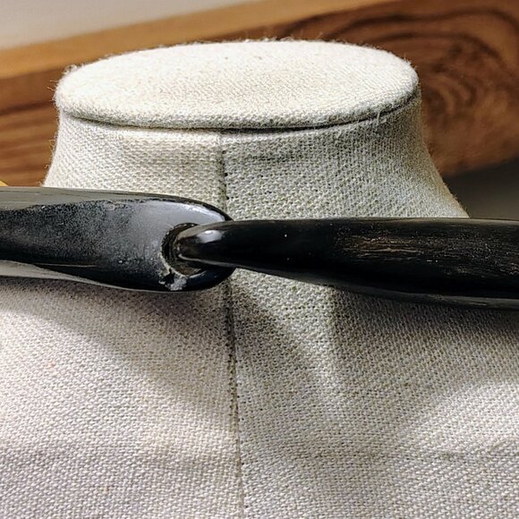 Vtg Gerda Lynggaard Monies Copenhagen Coconut Shell & Horn Necklace - Picture 4 of 5